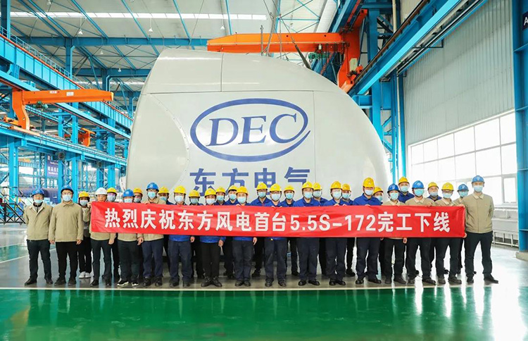 開啟“6MW時代”！國內(nèi)陸上單機容量最大風電機組下線